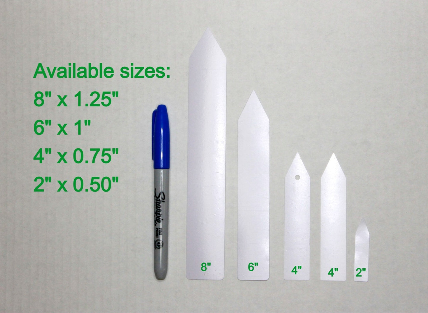 Plant Tags 4 inch White / Nursery Marker / Plastic Waterproof Garden Labels