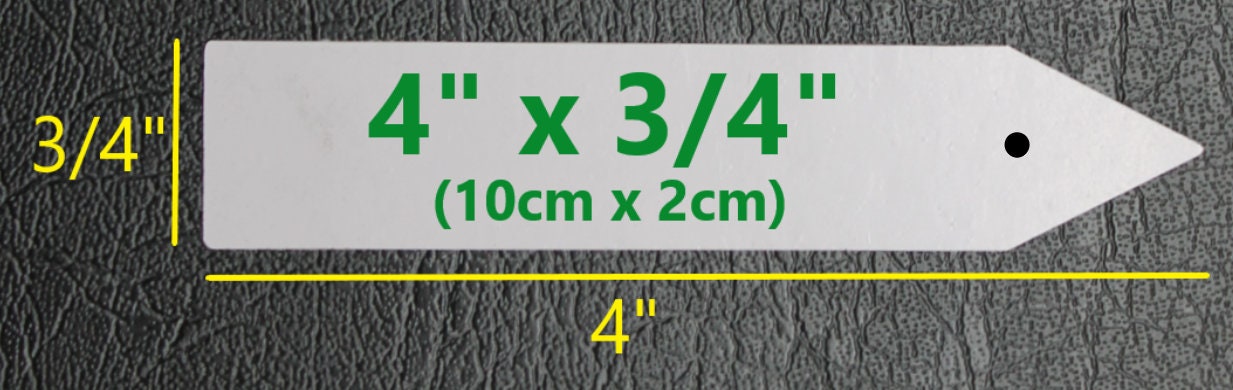 Plant Tags 4 inch White / Nursery Marker / Plastic Waterproof Garden Labels