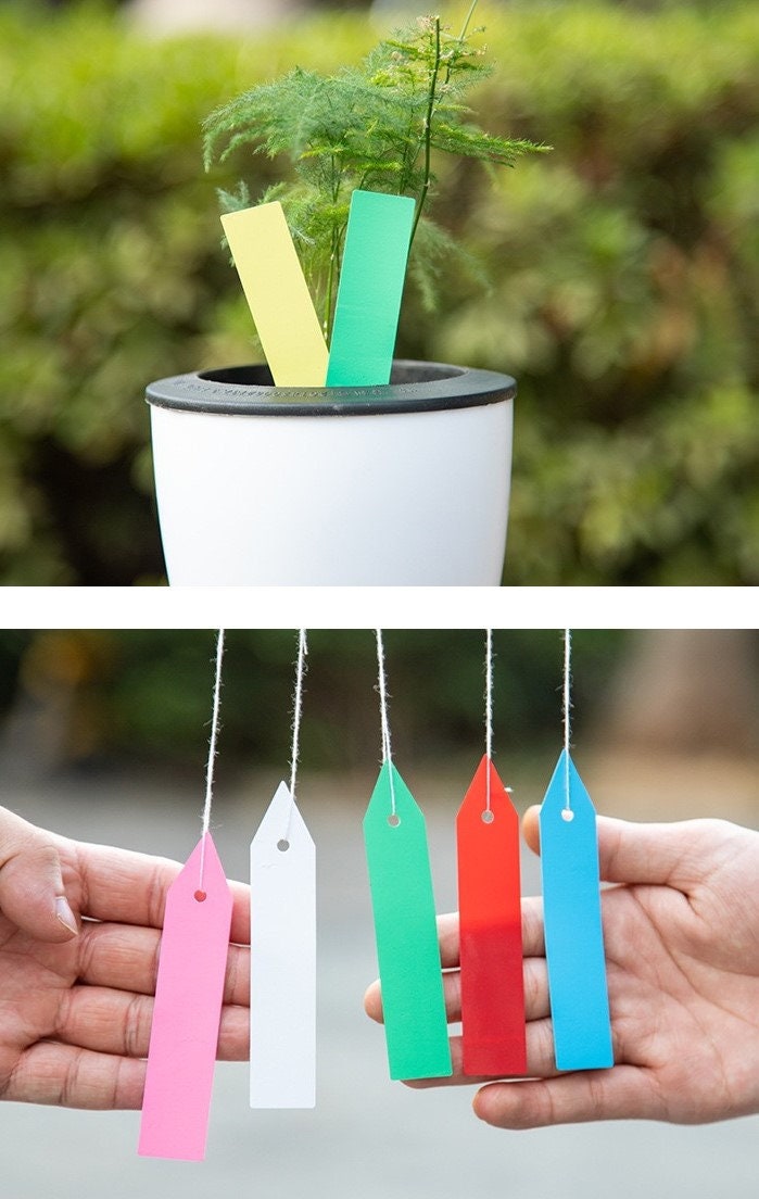 Plant Tags 4 inch White / Nursery Marker / Plastic Waterproof Garden Labels