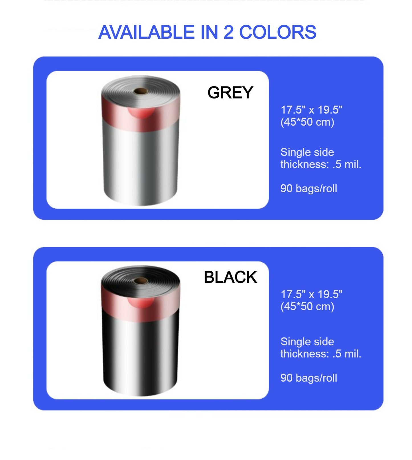 Trash Bags 4 Gallon Drawstring Big Roll 180 Bags
