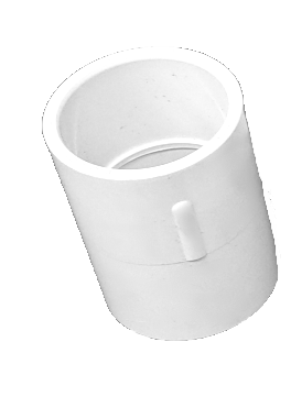 PVC Coupling, 1 1/4 x 1 1/4 in, Schedule 40, White