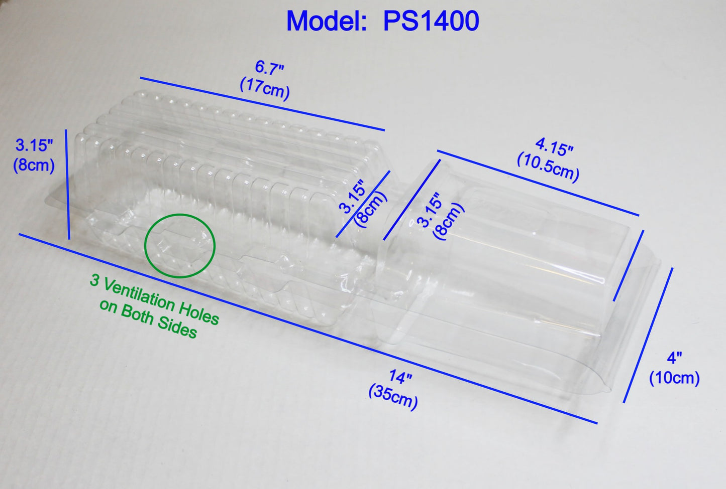 Live Plant Shipper 6.7 Inch Clone Shipping Clam Shell Packaging