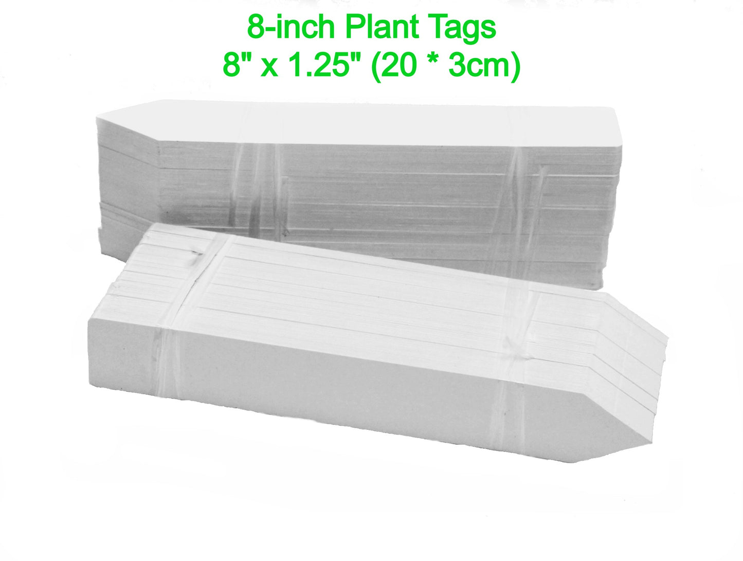 Plant Tags 8 inch White / Nursery Marker / Plastic Waterproof Garden Labels