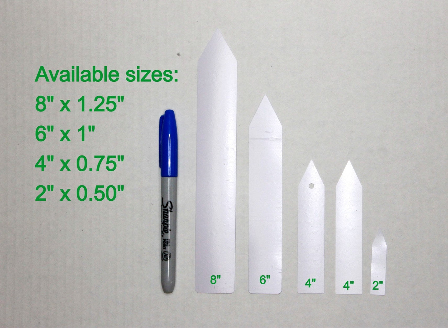 Plant Tags 8 inch White / Nursery Marker / Plastic Waterproof Garden Labels
