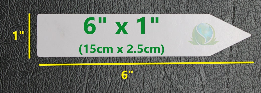 Plant Tags 6 inch White / Nursery Marker / Plastic Waterproof Garden Labels