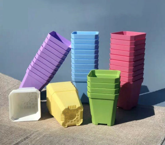 Nursery Flower Pots 3 Inch Square Heavy Duty 10 pcs.