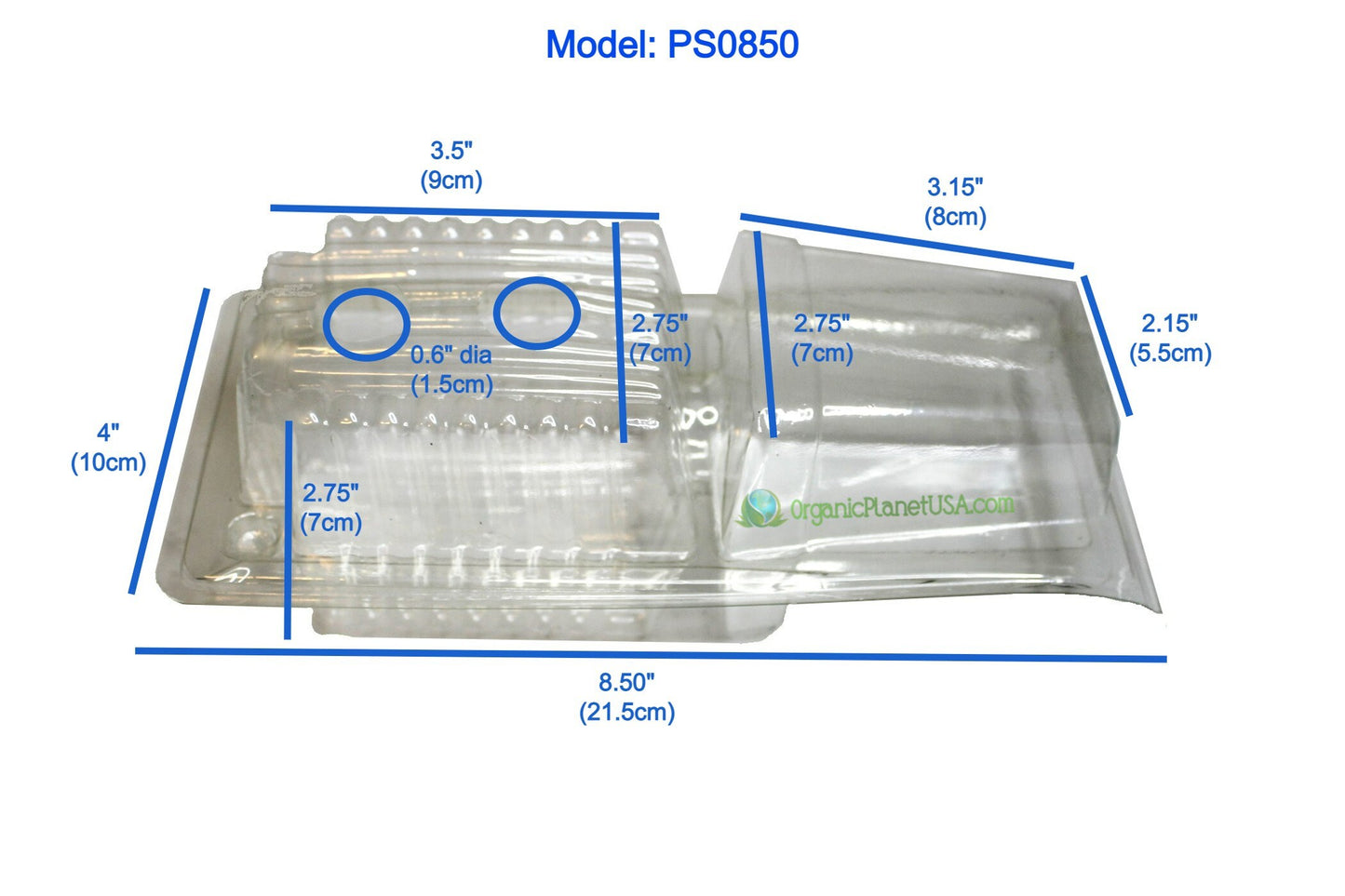 Plant Shipper Shipping Shell Packaging 8.5" for Clones Live Plant