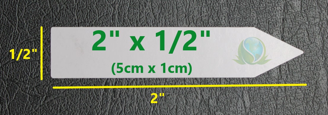 Plant Tags 2 inch White / Nursery Marker / Plastic Waterproof Garden Labels